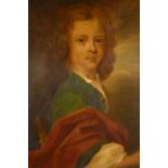 A C19th oil on millboard, portrait of a boy, 17½" x 23½"