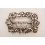 A hallmarked silver nurse's buckle, Chester 1894/5 (32.6 grams)