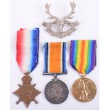 WW1 1914 Star Medal Trio 2nd Battalion Seaforth Highlanders