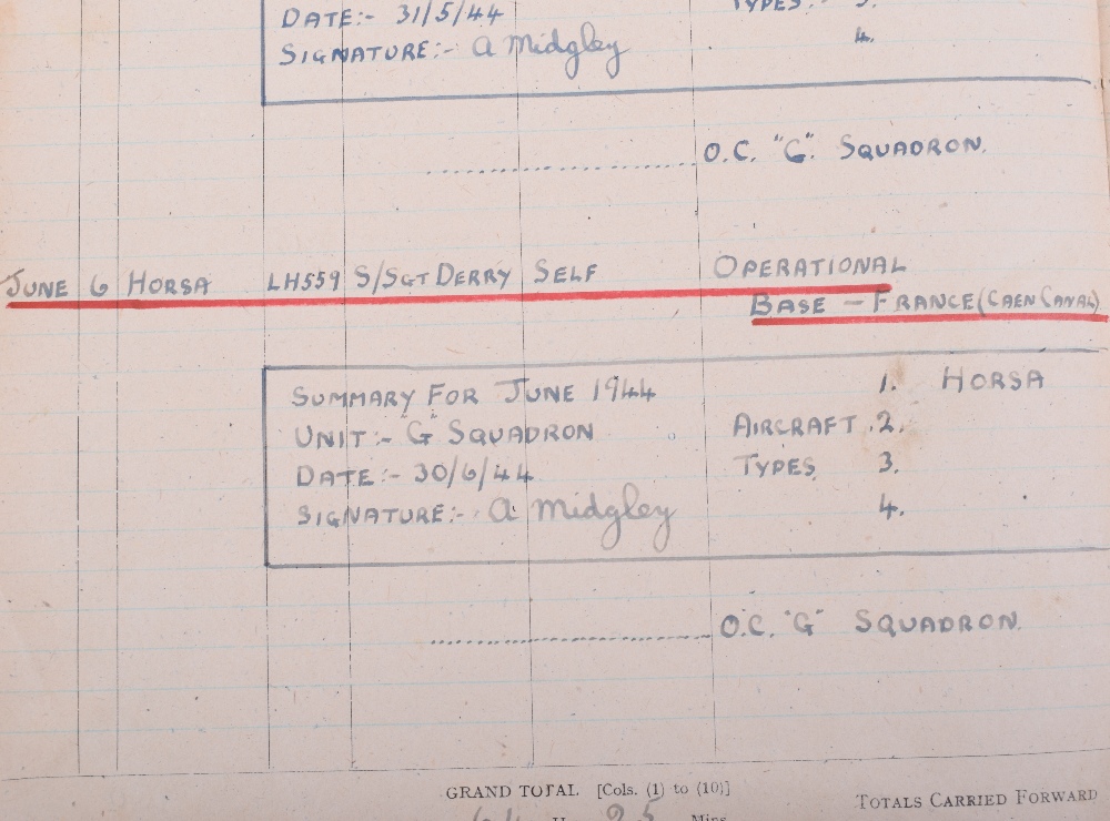 WW2 Glider Pilots Insignia, Badge & Flying Log Book Grouping of Sergeant A H Midgley Army Air Corps - Image 13 of 15