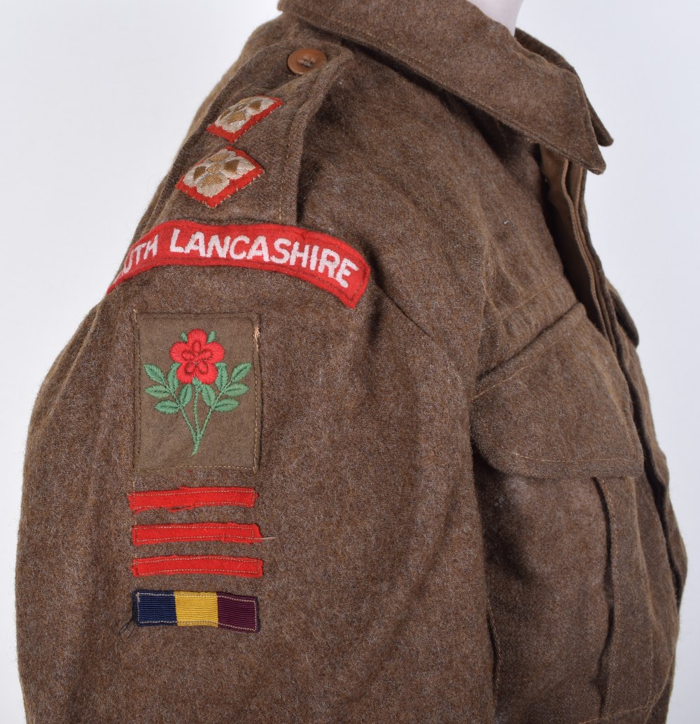 WW2 1/4th Battalion South Lancashire Regiment 55th (West Lancashire) Infantry Division Officers Batt - Image 5 of 9