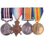 An Interesting Great War Wiltshire Regiment Military Medal (M.M) Group of Four