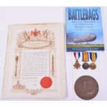 Very Rare Great War Royal Navy / Royal Naval Air Service, Airship NS.3 Casualty 1914-15 Star Medal T