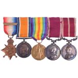 Royal Field Artillery ‘Mons Star’ Meritorious Service Medal and Long Service Good Conduct Group of F