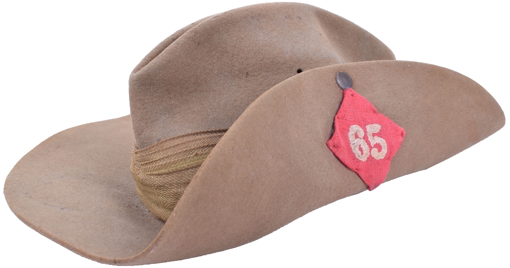 Rare WW2 British 2nd Battalion York & Lancaster Regiment 65th Column 14th Chindit Brigade Slouch Hat