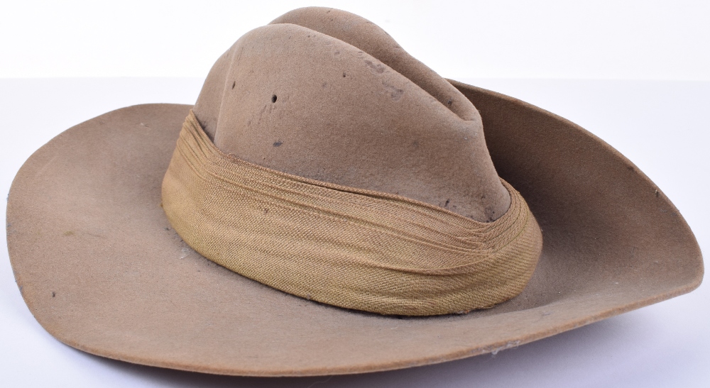 Rare WW2 British 2nd Battalion York & Lancaster Regiment 65th Column 14th Chindit Brigade Slouch Hat - Image 5 of 6