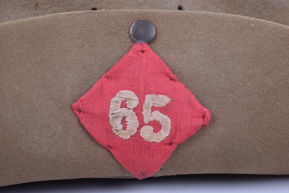 Rare WW2 British 2nd Battalion York & Lancaster Regiment 65th Column 14th Chindit Brigade Slouch Hat - Image 2 of 6
