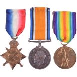 WW1 1914-15 Star Medal Trio County of London Yeomanry