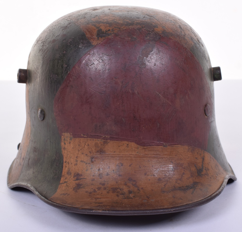 M.16 Camouflaged Battle Damaged Steel Combat Helmet - Image 3 of 12