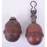 Two German Inert Egg Grenades