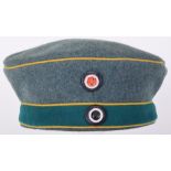 Prussian M.1908 Jager zu Pferde Feldmutze (Forage Cap)