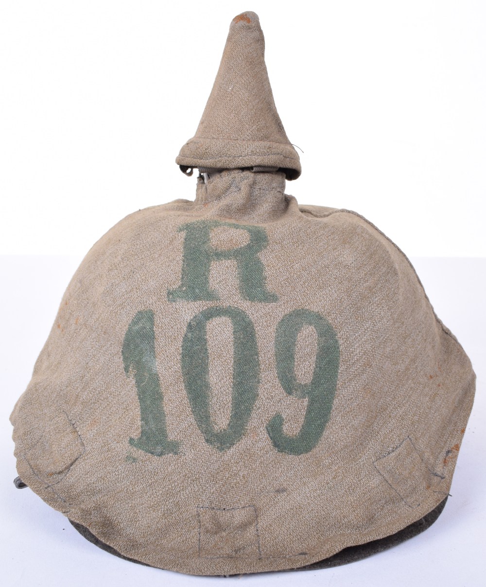 Baden Reserve Regiment 109 Other Ranks Ersatz Felt Pickelhaube with Original Regimentally Marked Tre - Image 3 of 20