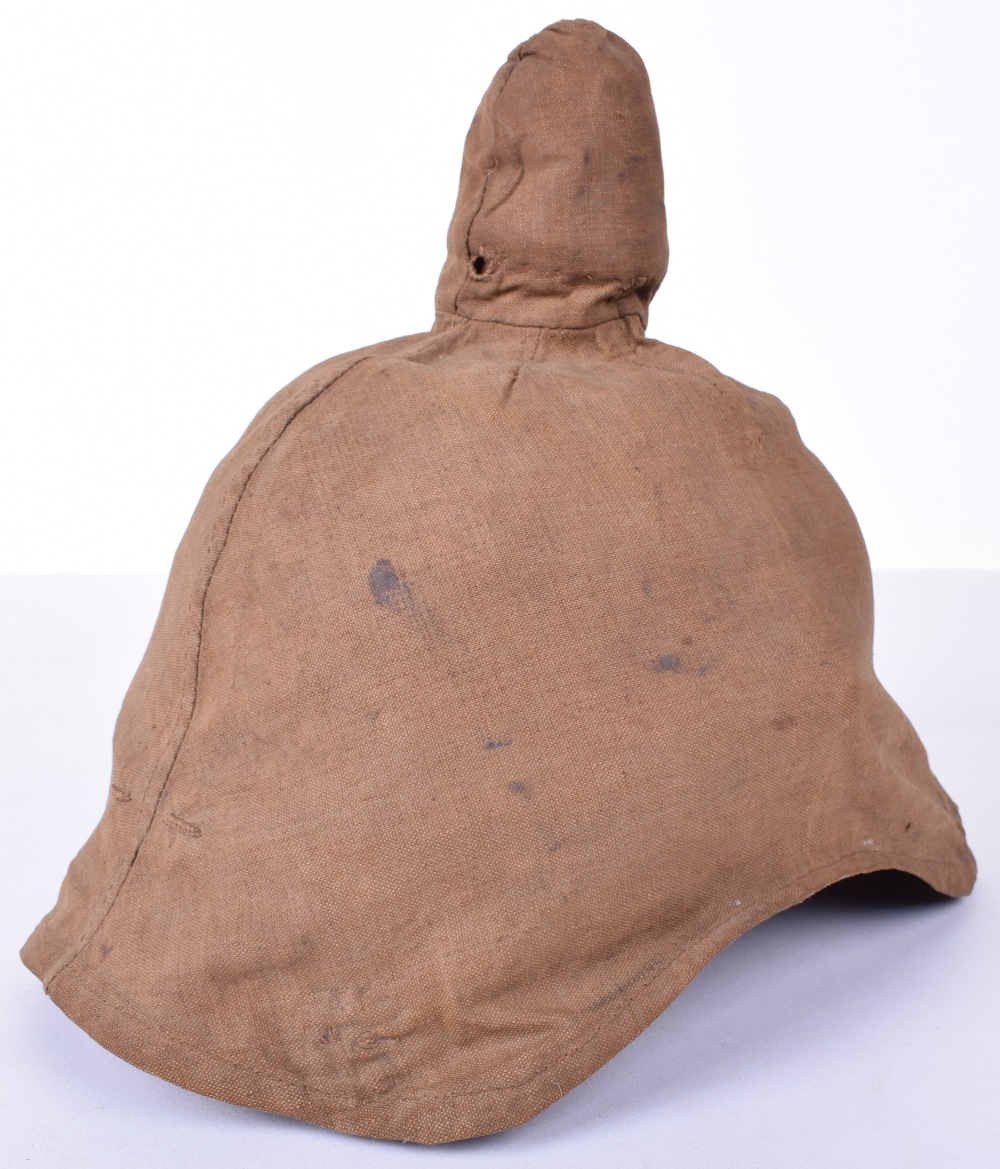 Prussian Foot Artillery Pickelhaube Helmet Complete with Original Trench Cover - Image 2 of 22