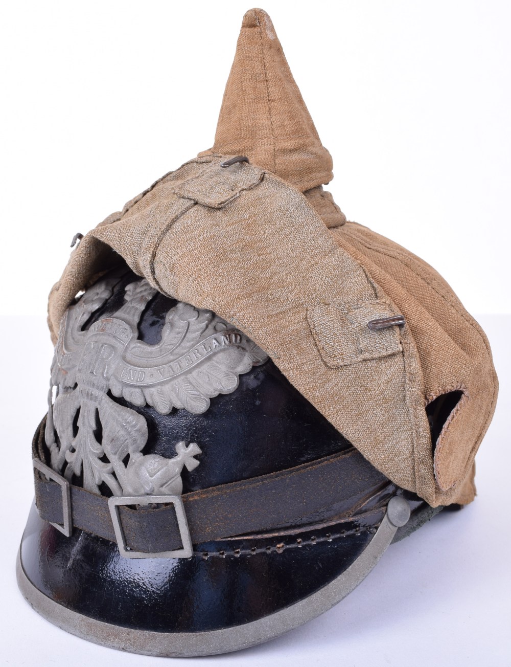 Prussian Other Ranks Pickelhaube with Original Trench Cover - Image 5 of 19