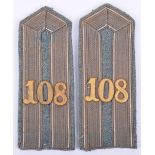 Pair of M.15 Saxon 108th Regiment NCO’s Shoulder Boards