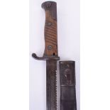 Mauser Model 98 Saw Back Bayonet