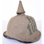 Baden Reserve Regiment 109 Other Ranks Ersatz Felt Pickelhaube with Original Regimentally Marked Tre