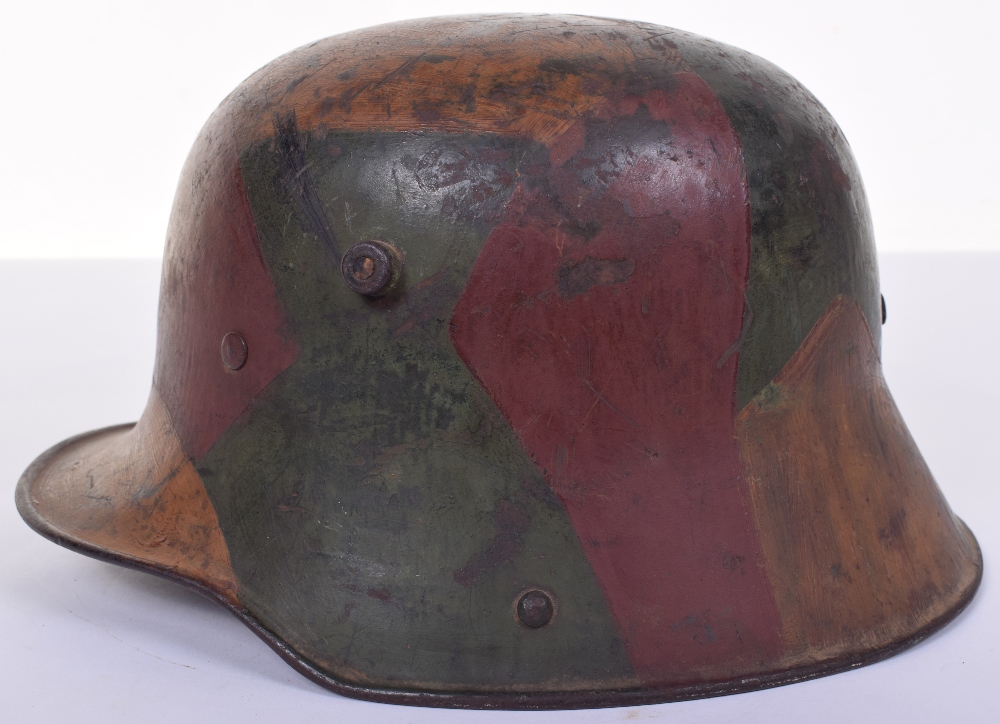 M.16 Camouflaged Battle Damaged Steel Combat Helmet - Image 4 of 12