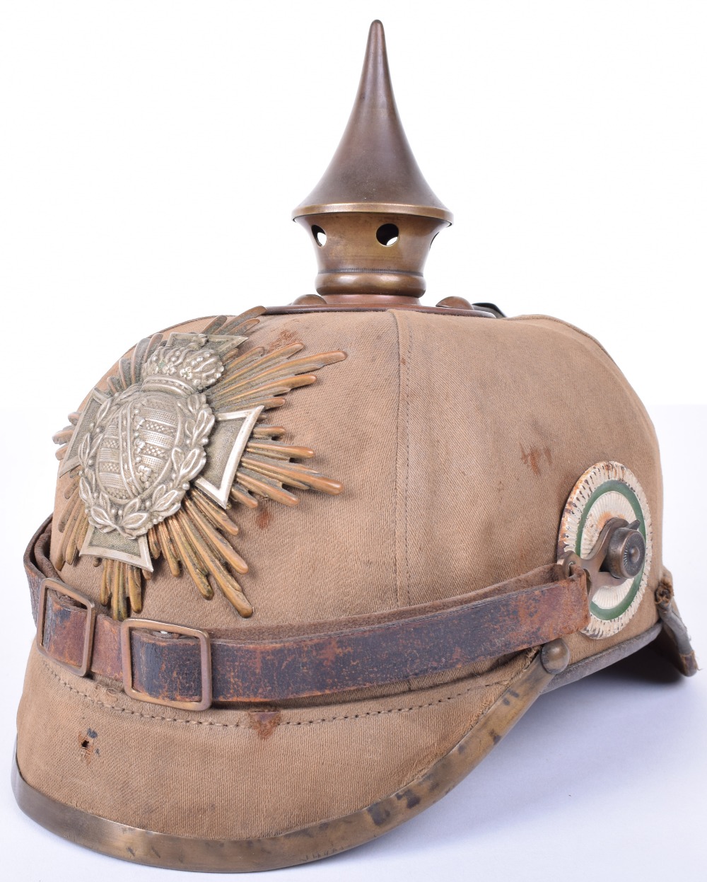 Saxon Reserve Enlisted Mans Ersatz Pickelhaube - Image 2 of 12