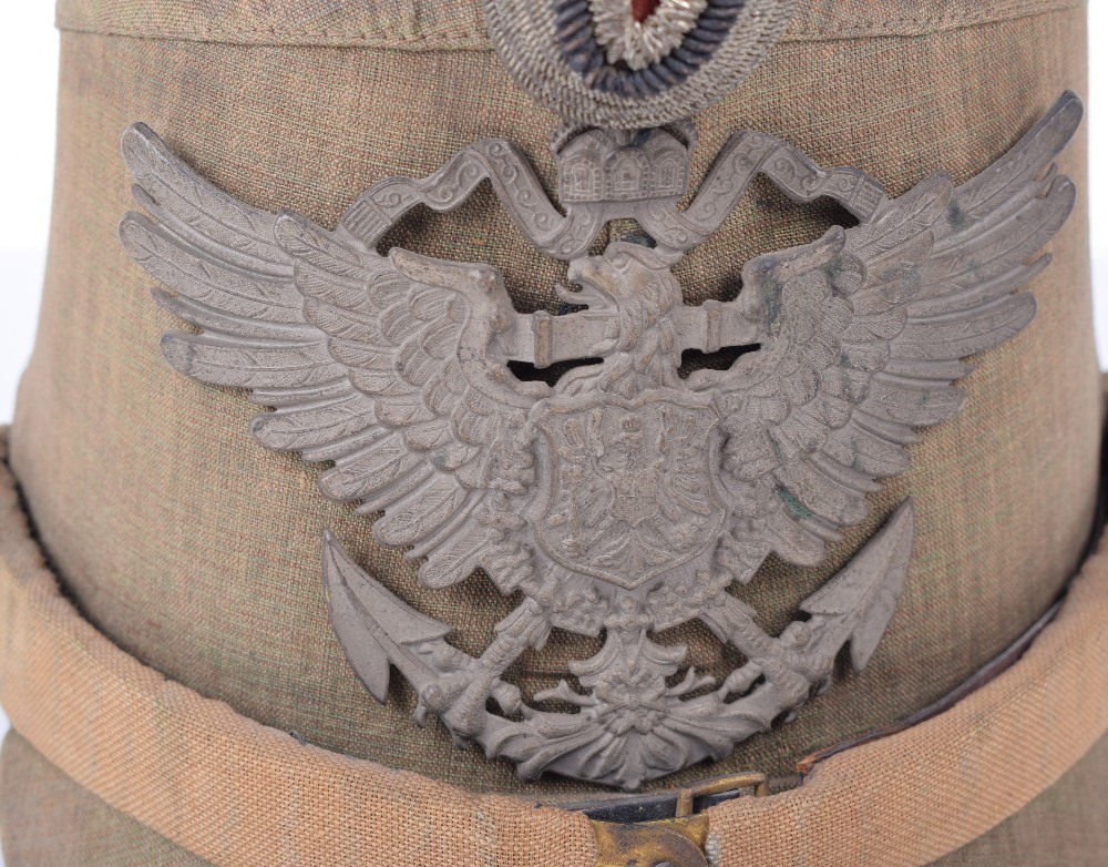 Prussian Sea Battalion Officers Cork Covered Helmet - Image 7 of 10