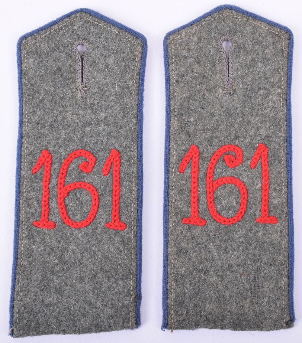 Matched Pair of Regiment 161 M.07 Field Grey Tunic Shoulder Boards