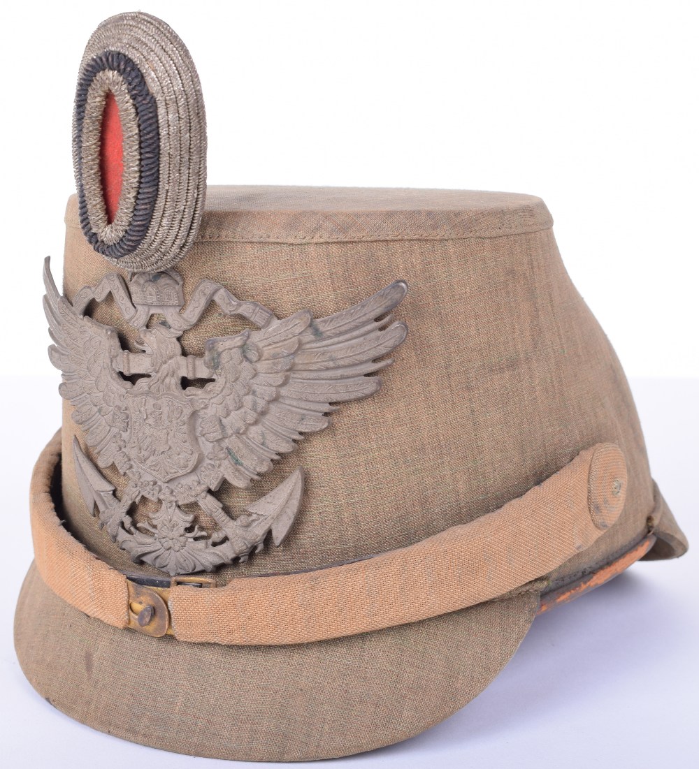 Prussian Sea Battalion Officers Cork Covered Helmet - Image 2 of 10