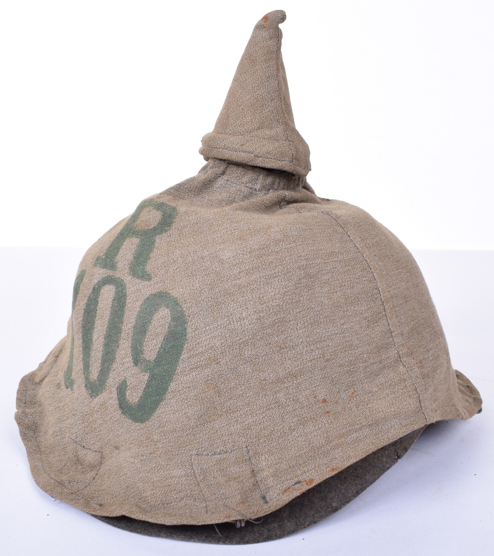 Baden Reserve Regiment 109 Other Ranks Ersatz Felt Pickelhaube with Original Regimentally Marked Tre - Image 2 of 20