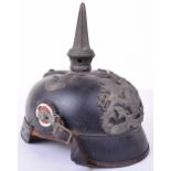 Bavarian Enlisted Mans Cavalry or Artillery Pickelhaube