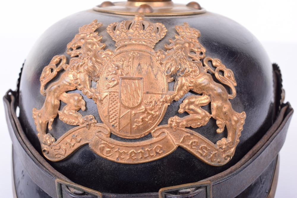 Bavarian 2nd Infantry Regiment Other Ranks Pickelhaube Complete with Original Trench Cover - Image 16 of 26