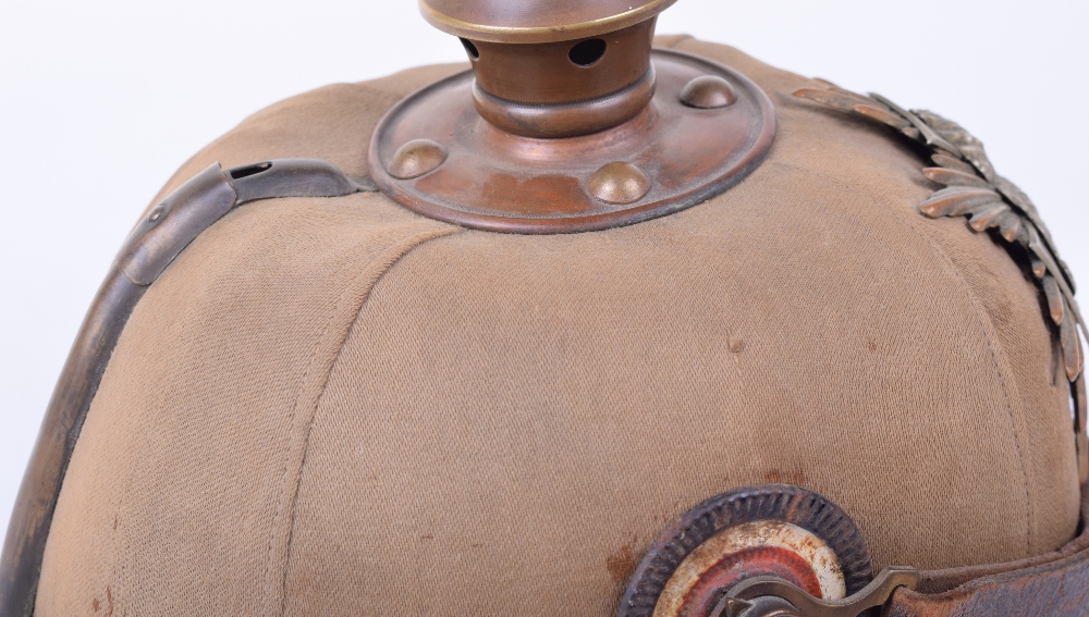 Saxon Reserve Enlisted Mans Ersatz Pickelhaube - Image 7 of 12