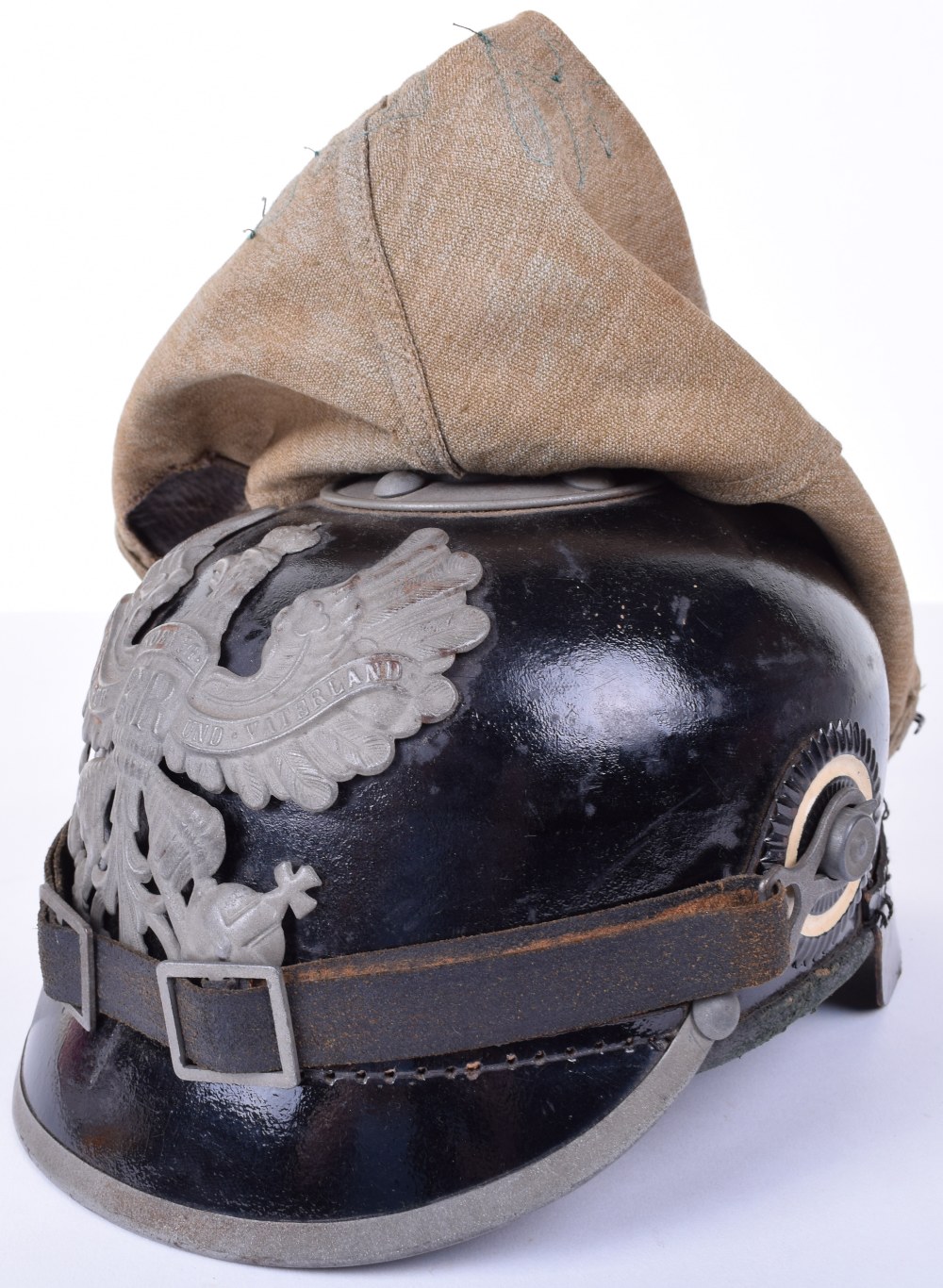 Prussian Other Ranks Pickelhaube with Original Trench Cover - Image 8 of 19