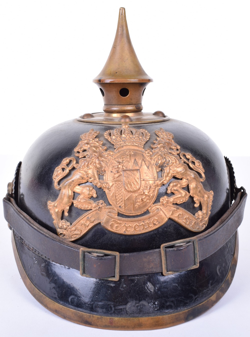 Bavarian 2nd Infantry Regiment Other Ranks Pickelhaube Complete with Original Trench Cover - Image 7 of 26