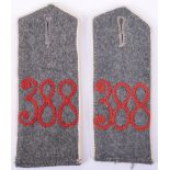 Near Matched Pair of Regiment 388 M.15 Field Grey Tunic Shoulder Boards