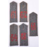 5x M.15 Single Field Grey Tunic Shoulder Boards