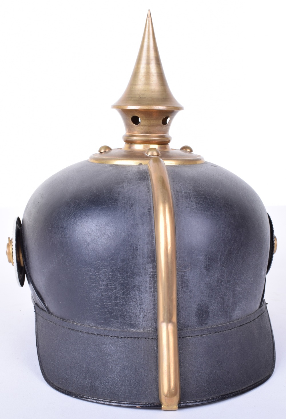 Saxon One Year Volunteer Pickelhaube with Original Trench Cover - Image 10 of 18