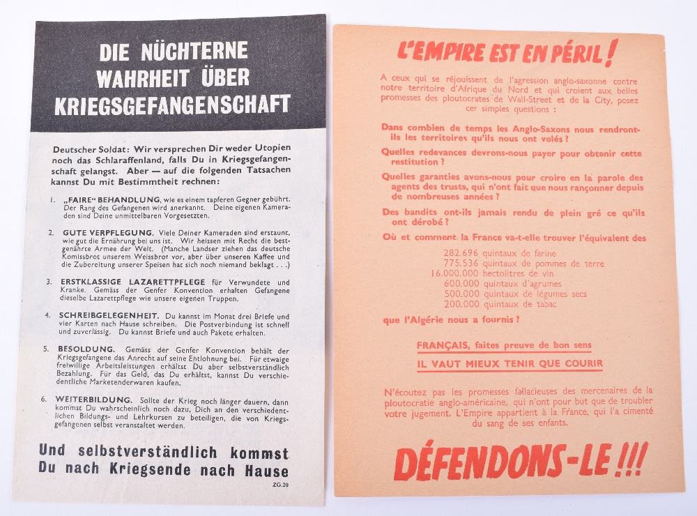 17x WW2 Aerial Propaganda Leaflets - Image 5 of 11