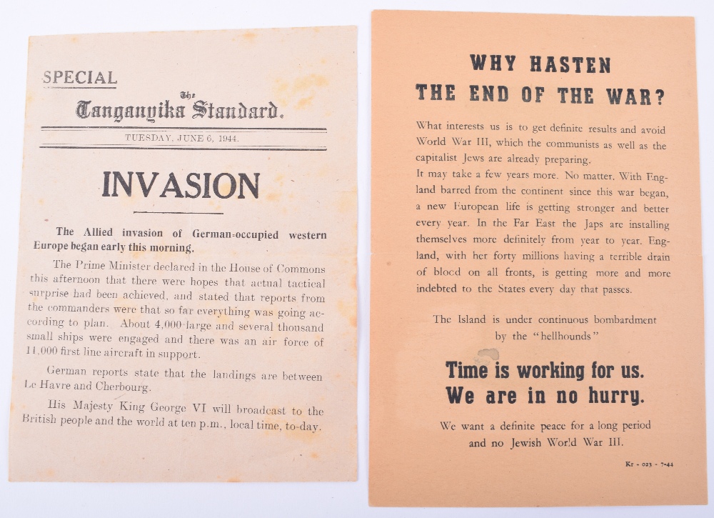 17x WW2 Aerial Propaganda Leaflets - Image 8 of 11