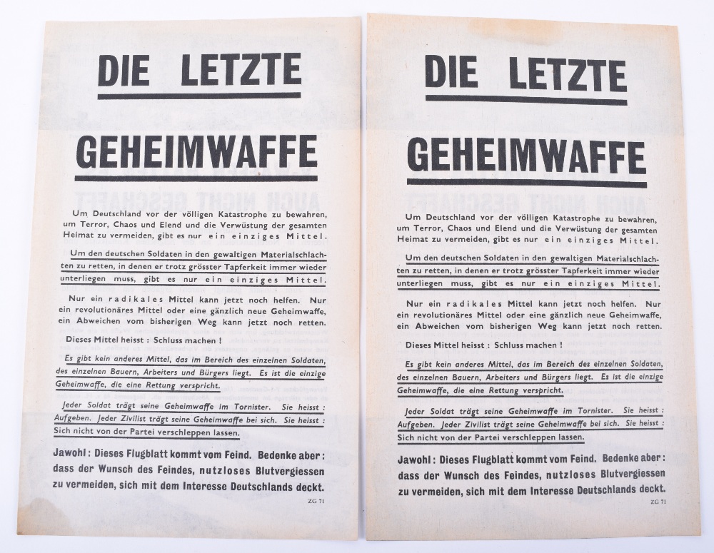 17x WW2 Aerial Propaganda Leaflets - Image 9 of 11
