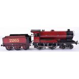 Bassett-Lowke 0 gauge clockwork 4-4-0 ‘Princess Elizabeth’ locomotive and tender