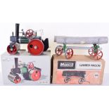 Mamod boxed live steam SR1a Steam Roller and LW1 Lumber wagon