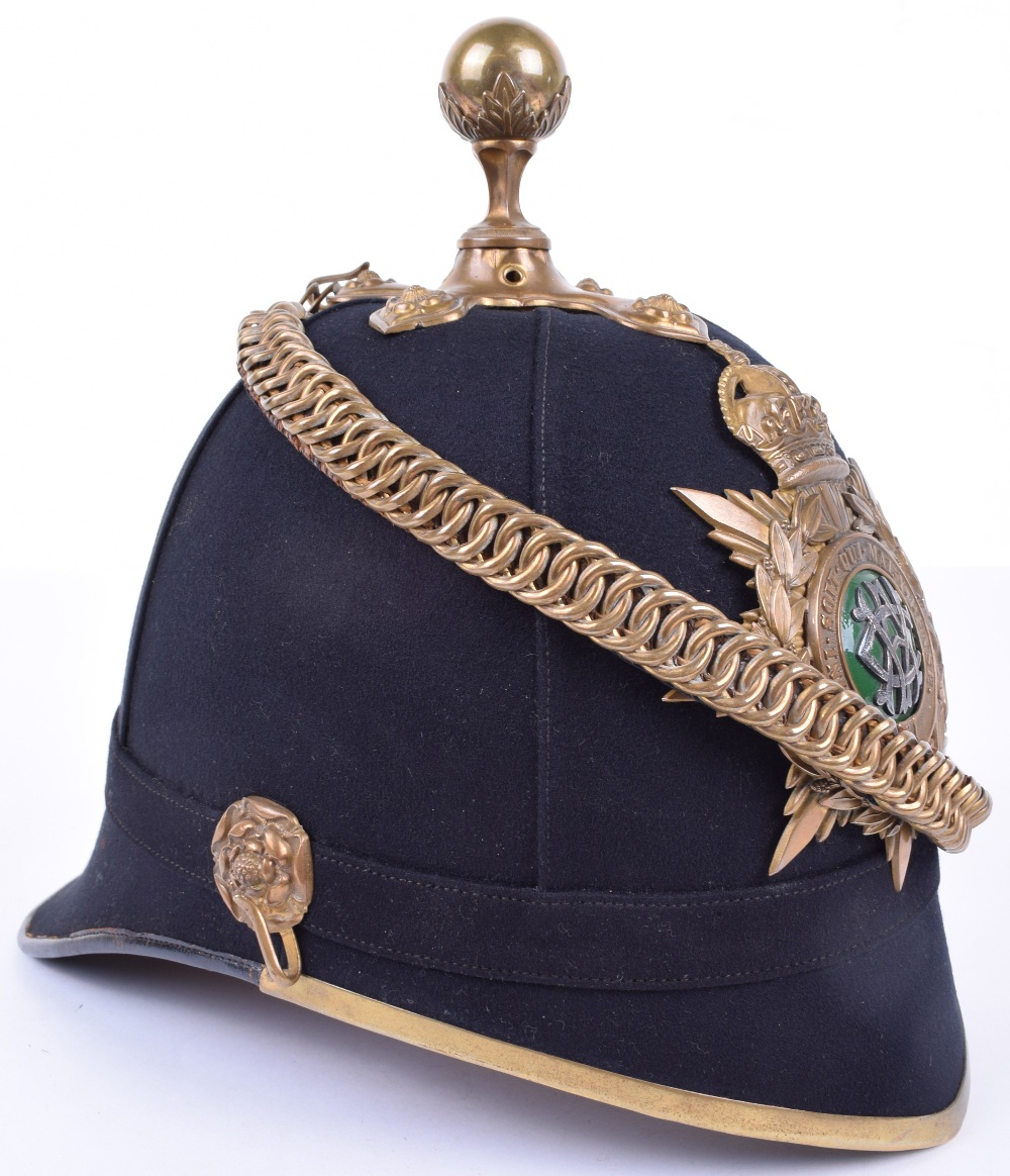 Scarce Post 1902 Army Veterinary Corps Officers Home Service Helmet - Image 3 of 7