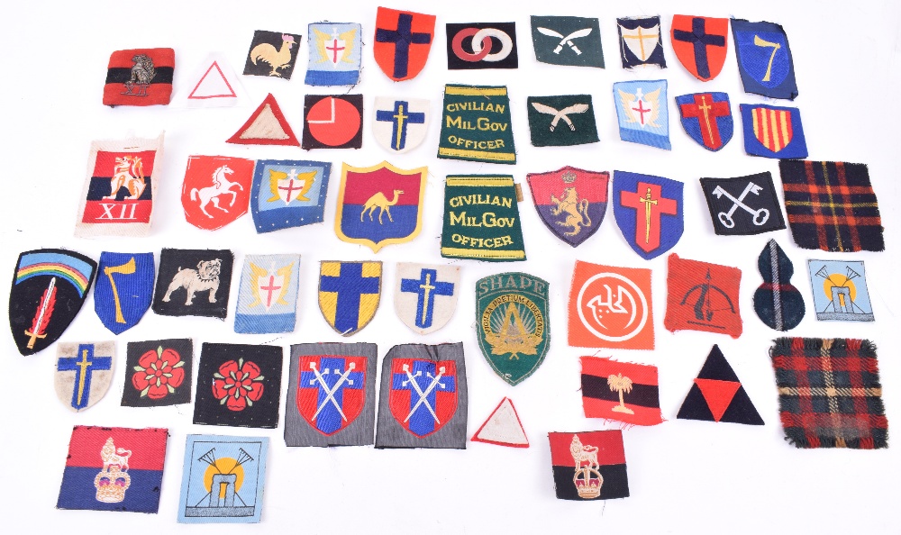 50x WW2 and Post WW2 Cloth Formation Signs