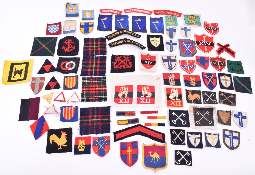 Quantity of British Cloth Formation Signs & Cloth Insignia