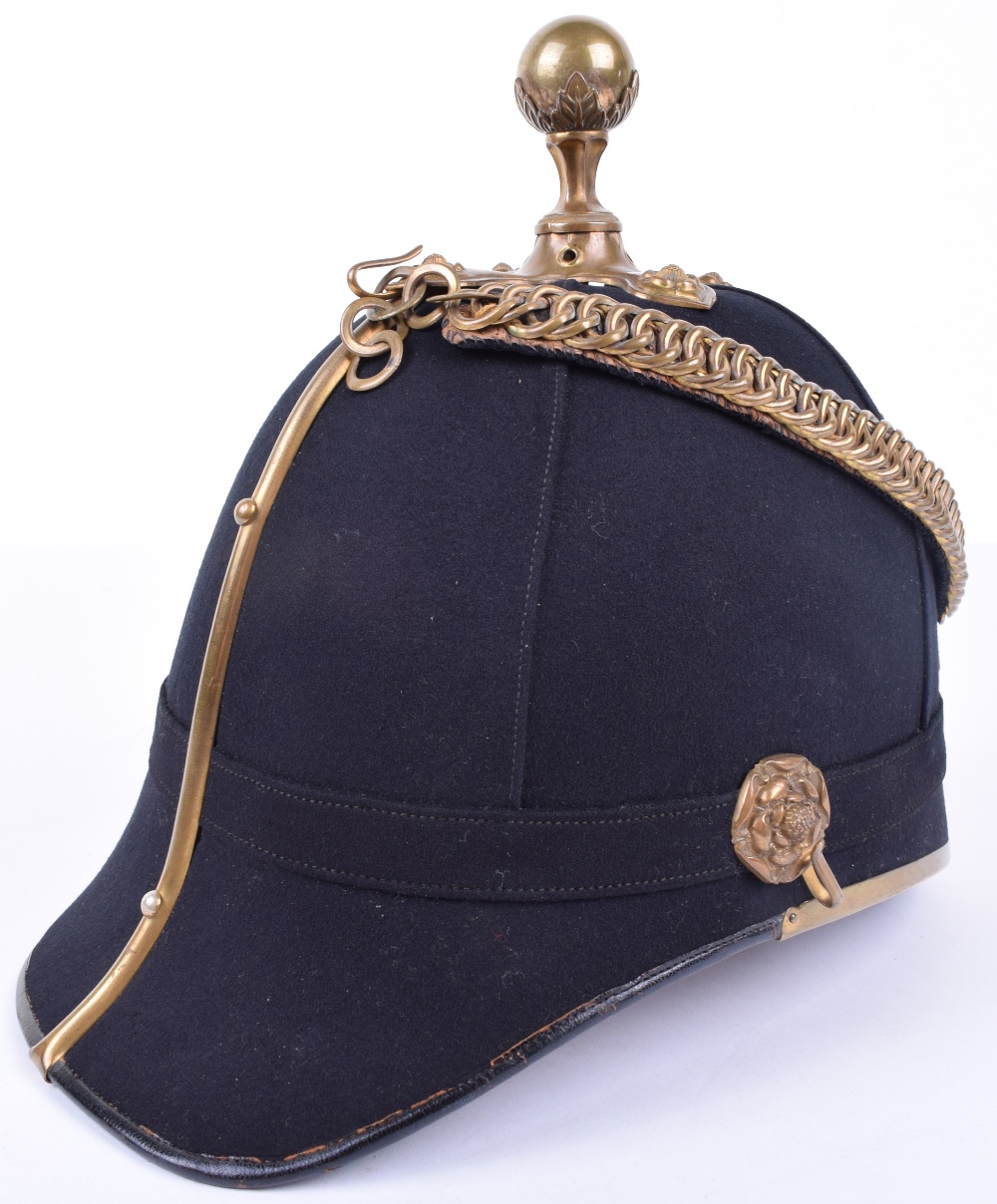 Scarce Post 1902 Army Veterinary Corps Officers Home Service Helmet - Image 5 of 7