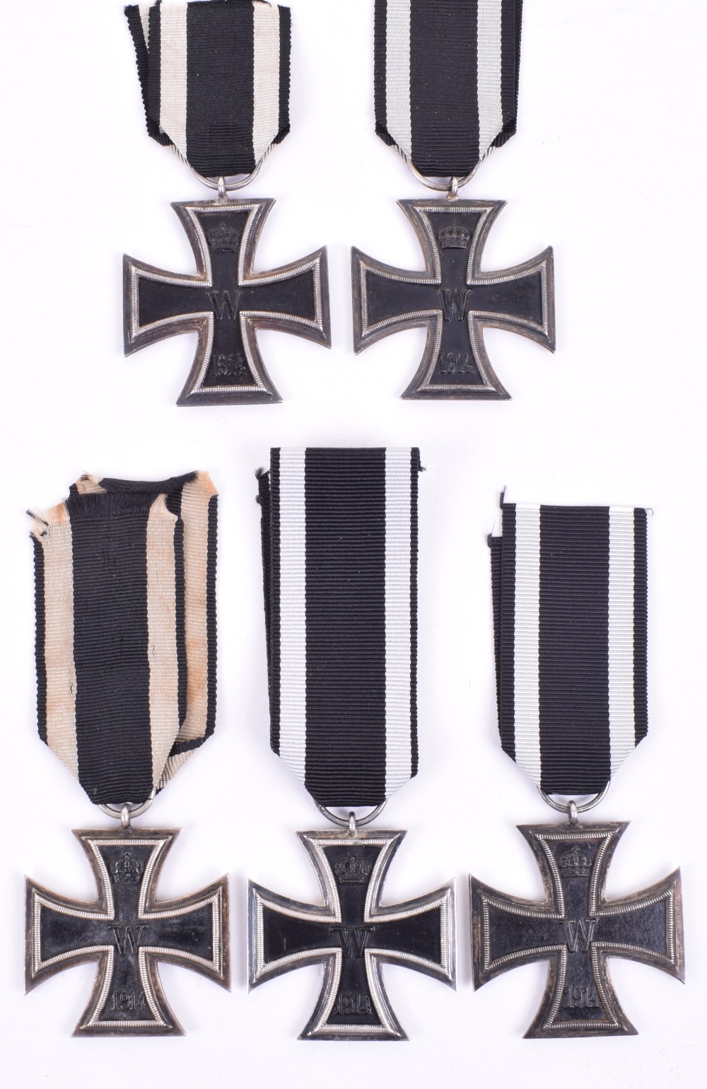 5x WW1 Imperial German Iron Cross 2nd Class Medals