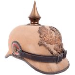 Prussian Fur Felt Cloth Covered Enlisted Mans Pickelhaube