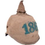 Hessian Infantry Enlisted Mans Pickelhaube with Trench Cover