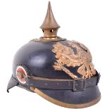 Prussian Train Battalion Enlisted Mans Pickelhaube