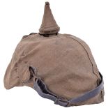 Prussian Enlisted Mans Pickelhaube with Field Cover