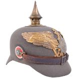 Prussian Garde Enlisted Mans Ersatz Felt Pickelhaube Helmet